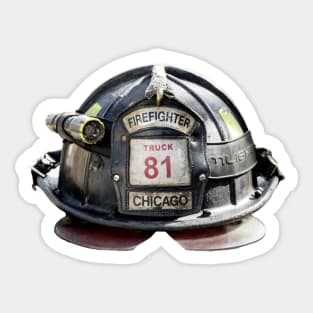 CHICAGO FIRE HELMET - TRUCK 81 Sticker